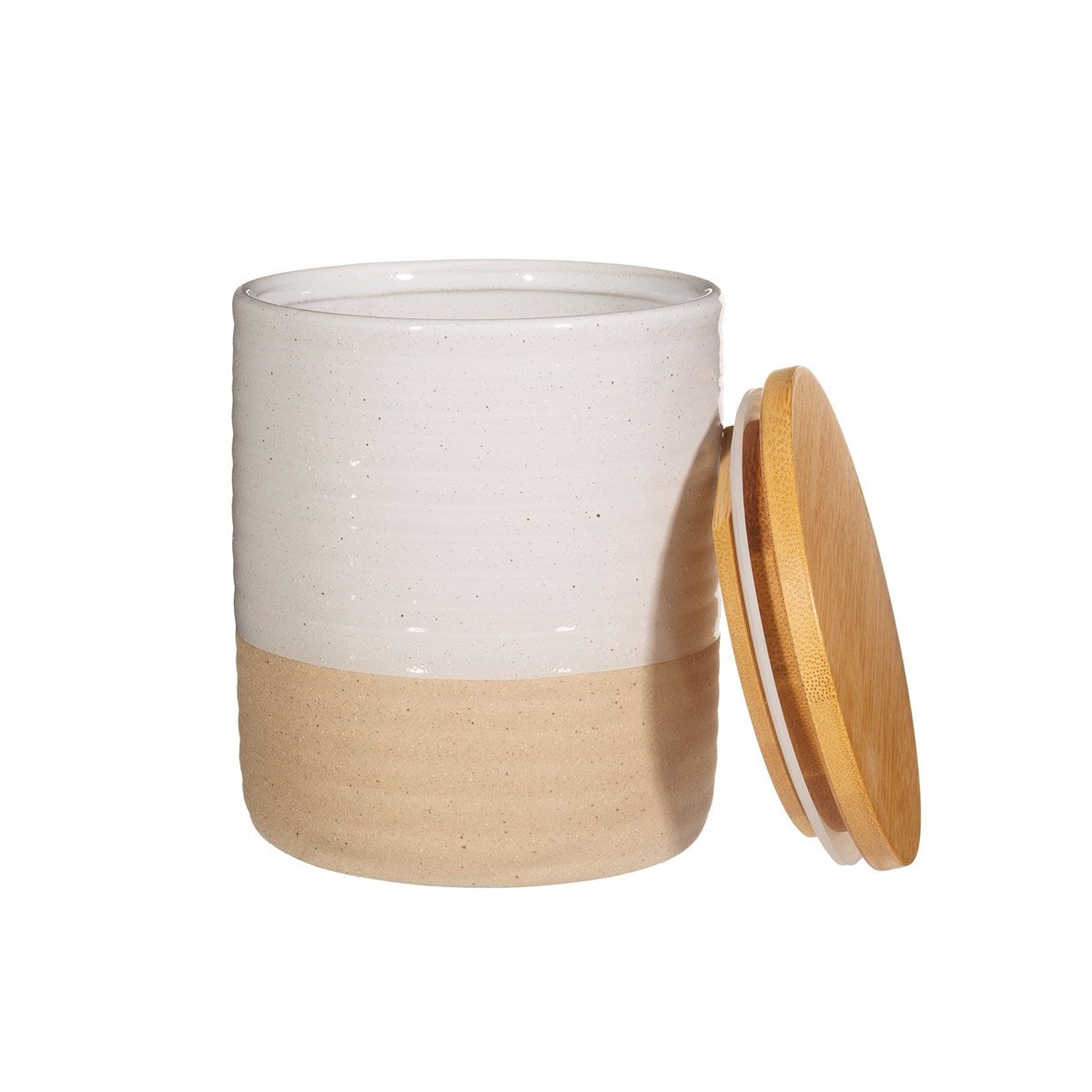 white kitchen storage jar
